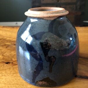 Handcrafted Blue Ceramic Vase